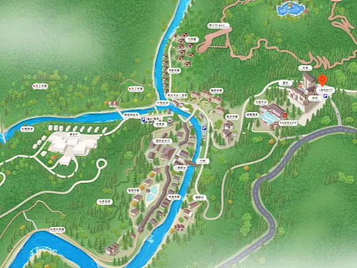 松原结合景区手绘地图智慧导览和720全景技术，可以让景区更加“动”起来，为游客提供更加身临其境的导览体验。